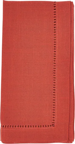 Vista 121 de SARO LIFESTYLE Servilleta de cóctel con borde cosido (juego de 12), negro, 6"x6