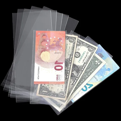 Vista 6 de Uncle Paul Soporte de dinero de papel transparente 17.5x7.5CM/6.9x2.9IN - Fundas para moneda Funda de dinero Material PP