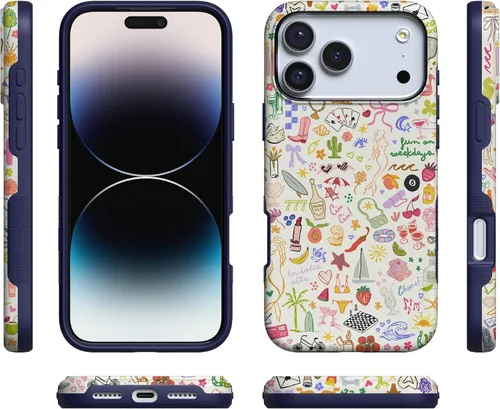Vista 9 de Casely Funda para iPhone 17 Pro Max Todas las cosas divertidas Diversión en días laborables Diseño protector audaz Compatible con MagSafe