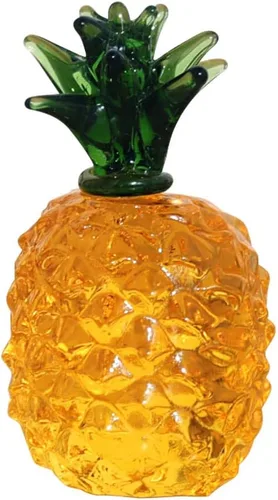 Vista 13 de JOONOR Adorno decorativo de estatua de uva de cristal morado, figura de cristal de fruta artificial, pisapapeles de mesa, adorno de cristal