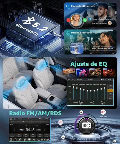Vista 5 de Radio DIN simple de 7 pulgadas con CarPlay inalámbrico/con cable CarPlay Android Auto IPS Pantalla táctil giratoria ajustable MirrorLink FM/AM/RDS