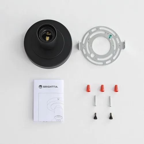 Vista 8 de BRIGHTTIA Luna Uno - Aplique de pared de 1 luz, accesorio industrial moderno de mediados de siglo para pared y techo, lámpara minimalista para baño