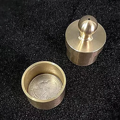 Vista 3 de blue-ther Fabricante de monedas (latón) Trucos de magia Bola de acero a monedas Apareciendo Mago de magia Cerca ilusiones Trucos Puntales Mentalismo