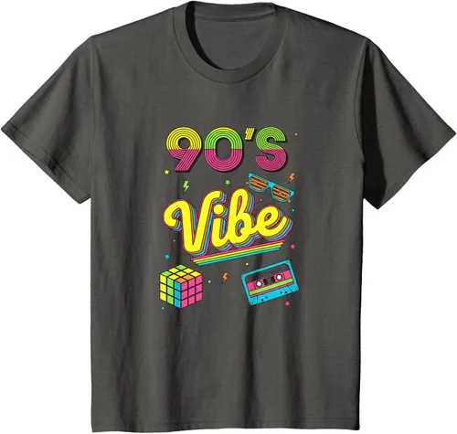 Vista 76 de 90s Nostalgia Retro Apparel - 90'S Vibe Retro T-Shirt Negro