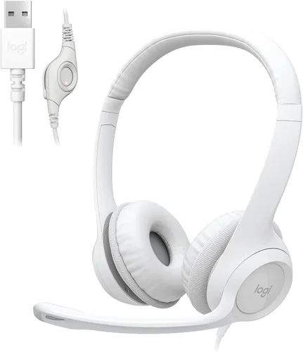 Vista 10 de Logitech H390 Auriculares con cable con micrófono, auriculares USB-A con micrófono para PC, micrófono con cancelación de ruido para reuniones