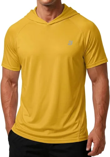 Vista 12 de Roadbox Sudadera con capucha de manga corta para hombre, ligera, de secado rápido, con protección solar Quick Dry, Breathable, Moisture Wicking, Sun