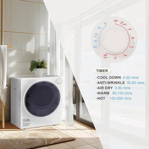Vista 4 de Elevon QD-SUS-DRYER1-NEW1 Secadora de Ropa, Blanca