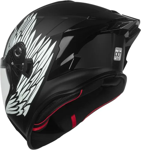 Vista 4 de Cascos de motocicleta, casco de moto de calle de cara completa, aprobado por DOT model-LW600