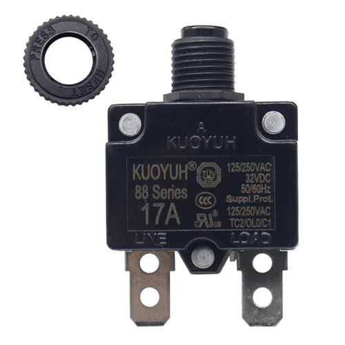 Vista 14 de KUOYUH Serie 88 125/250VAC 32VDC 50/60Hz Disyuntor de Sobrecarga Térmica 3-30A (3A)