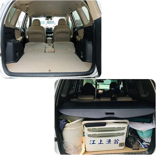 Vista 2 de Compatible con Toyota RAV4 2006-2013 - Cubierta de carga para maletero, retráctil, protección de privacidad, accesorios para automóviles (cuero)