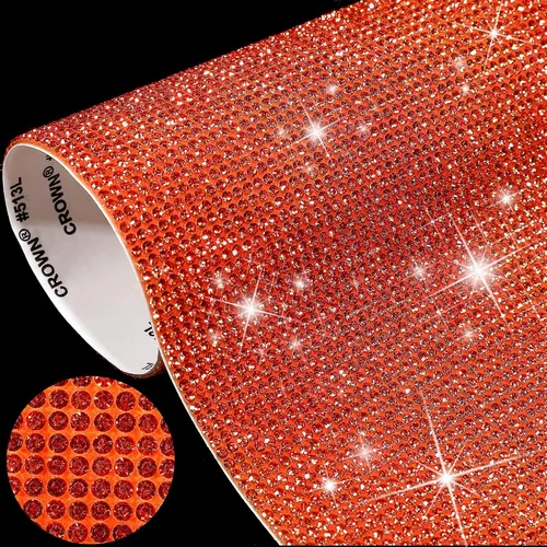 Vista 9 de Outus 12000 Piezas Lámina de Pedrería Brillante Calcomanía de Pedrería DIY para Decoración de Automóvil Calcomanía Autoadhesiva de Gemas de Cristal