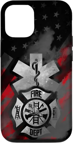 Vista 28 de EMT EMS Firefighter Red Smoke Line USA American Flag Case for iPhone 17