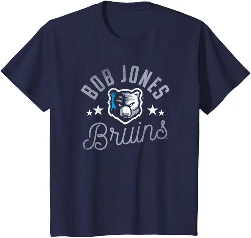 Vista 6 de Camiseta con logotipo de Bob Jones University Bruins, Azul