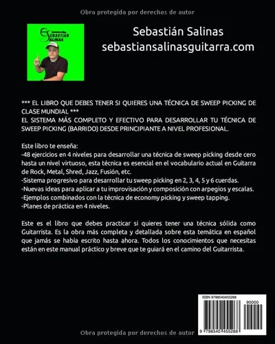 Vista 2 de Entrenamiento para Guitarrista Virtuoso II Sweep Picking (TÉCNICAS DE GUITARRA ELÉCTRICA) (Spanish Edition)