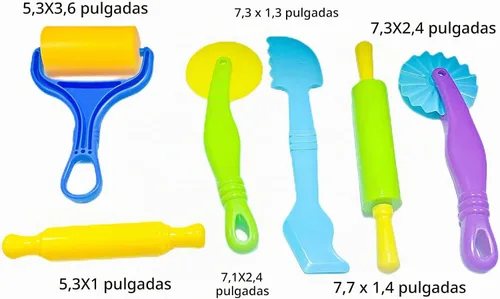 Vista 3 de AOIRFUQ Juego de herramientas de arcilla y masa de seis piezas, a partir de 3 años