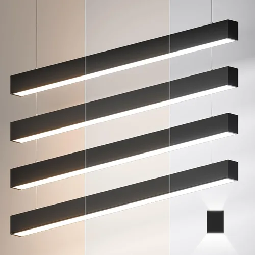 Vista 12 de Luz lineal LED de 4 pies, luz arriba y abajo de 50/45/40/35/30W, CCT de 3000/4000/5000K, luminarias lineales comerciales y residenciales