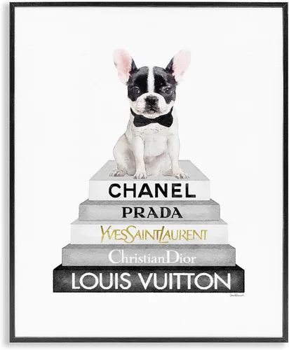 Vista 23 de Stupell Industries Fancy Boston Terrier - Estantería para perros, diseño de Amanda Greenwood