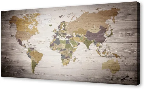 Vista 10 de B0550 - Póster de mapa del mundo, lienzo para pared, diseño moderno enmarcado del mundo, decoración de oficina en casa, mapas, impresiones