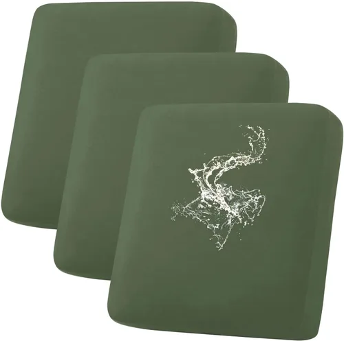 Vista 41 de hyha Fundas de cojín impermeables para sofá, funda elástica para asiento de sofá para perro, lavable, antideslizante, impermeable, fundas de cojín