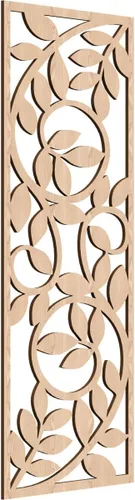 Vista 12 de 9 3/8"W x 24 3/8"H x 1/4"T Utica Decorativo Fretwork Madera Paneles de Pared, Abedul