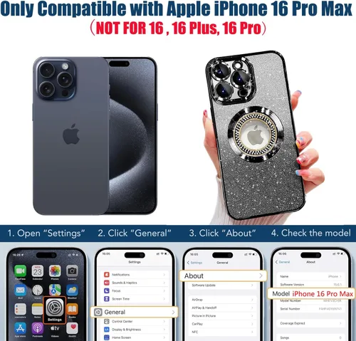 Vista 424 de Misscase Funda magnética con purpurina para iPhone 11 compatible con MagSafe, protección completa, delgada, a prueba de golpes, antiarañazos