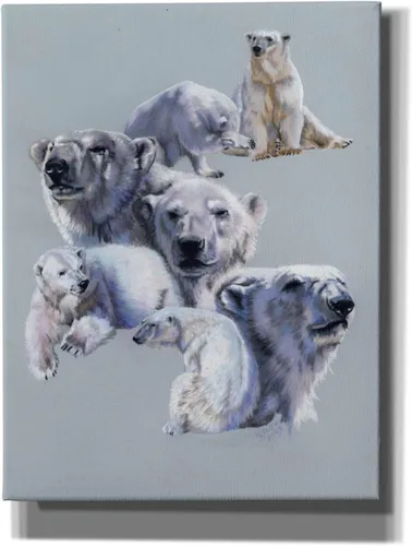 Vista 9 de Epic Graffiti 'Arctic King' de Barbara Keith, lienzo para pared, 12 x 16 pulgadas