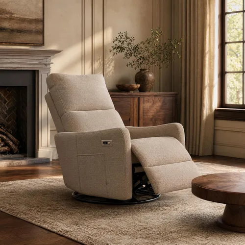 Vista 10 de Havora Silla reclinable giratoria eléctrica, cómoda para habitación del Gris oscuro
