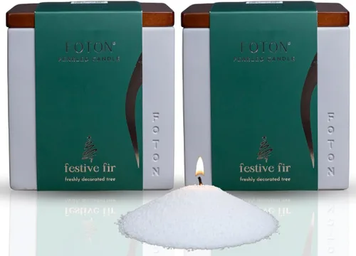Vista 13 de Foton Jar Candles - Vela cuadrada perlada de 16 onzas, cera de arena