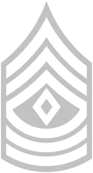 Vista 6 de E-8 Primer corte sargento Rank US Army – Adhesivo – Die 1sg or-8, Azul