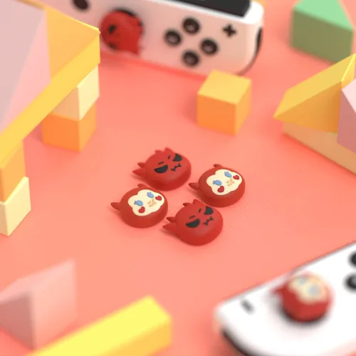 Vista 3 de PlayVital Tapas de palanca de mando para Nintendo Switch tapas de pulgar para Switch Lite cubierta analógica para Switch OLED Joycon Thumb Grip Caps