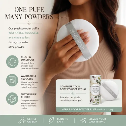 Vista 5 de Herb & Root Talc Free Body Dusting Powders. Rose, Vanila, Sandalwood, Lavender, Jasmine, and Gift Sets (Full Size, Jasmine)