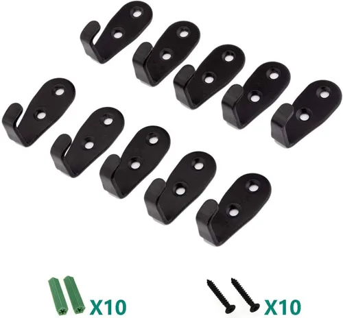 Vista 6 de Ganchos de pared resistentes, de acero inoxidable, con tornillo para colgar abrigos, plantas, toallas, llaves, sombreros, impermeables, perchas