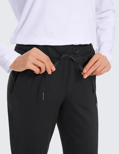 Vista 5 de CRZ YOGA - Pantalones deportivos de golf elásticos en 4 direcciones para mujer, pantalones de trabajo de vestir de 78, con bolsillos, para deportes