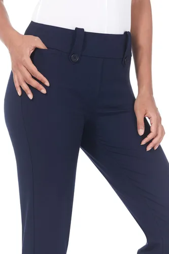 Vista 4 de Rekucci - Pantalón de vestir ligeramente acampanados, elásticos y de efecto adelgazante para mujer, Straight, 10