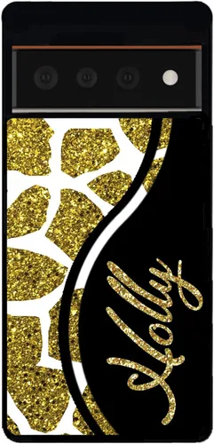 Vista 3 de Funda de goma negra personalizada con diseño de jirafa compatible con Google Pixel 10, 10 Pro, 10 Pro XL, 9a, 9 Pro, Pixel 9, Pixel 9 Pro XL, 8a, 8