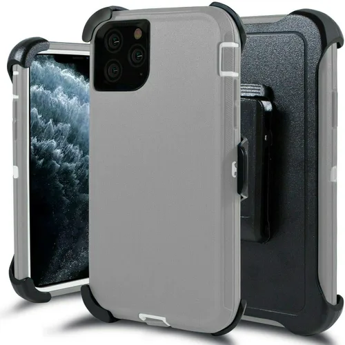Vista 7 de Defender - Funda protectora compatible con iPhone 12 Pro Max, funda híbrida a prueba de golpes, diseño de doble capa, cubierta dura diseñada