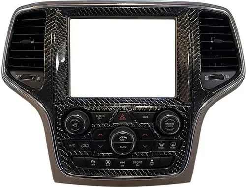 Vista 12 de YOCTM Compatible con Jeep Grand Cherokee 2011 2012 2013 Cubierta de palanca de cambios Accesorios interiores de fibra de carbono real consola
