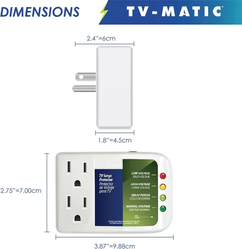 Vista 5 de Protector electrónico de voltaje y sobretensiones para Smart TV, consolas de juegos y centro de entretenimiento, protege contra alto y bajo voltaje