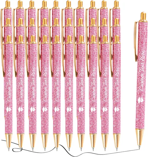 Vista 51 de Aolun 10 bolígrafos personalizados con nombre, bolígrafo retráctil con mensaje de texto para mujeres, enfermeras, escritura, cumpleaños, graduación