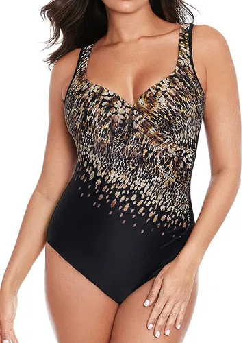 Vista 2 de Miraclesuit Traje de baño de una pieza para mujer It's a Wrap con control de abdomen, Boa Blues