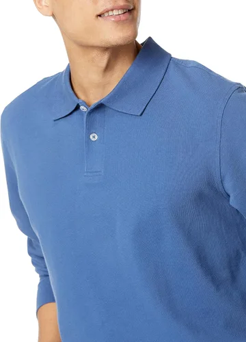 Vista 3 de Tienda Essentials Polo piqué de manga larga para hombre
