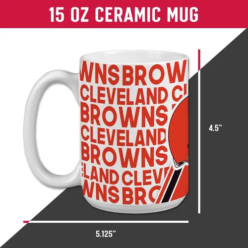 Vista 4 de Rico Industries NFL Football 15 oz White Ceramic Mug