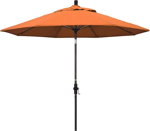 Vista 27 de California Umbrella GSCUF908117-5410 - Sombrilla redonda de 9 pies con poste de aluminio y varillas de fibra de vidrio para patio, 9 pies