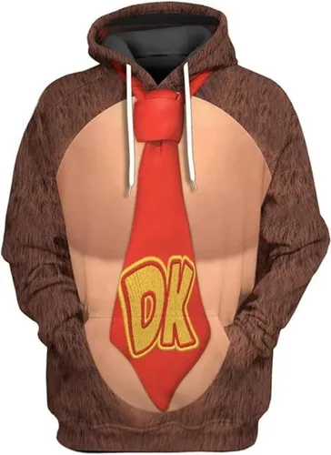 Vista 2 de fczfczklk Super Brothers Peach Luigis Bowser - Sudadera con capucha impresa en 3D, disfraz de cómics para cosplay