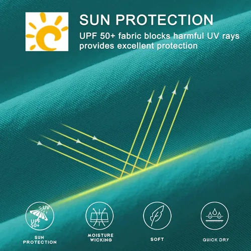 Vista 4 de Willit Camisas de manga larga con protección solar UPF 50+ para mujer, camisetas de pesca con FPS de secado rápido para senderismo al aire libre