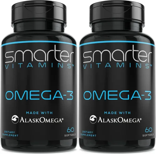 Vista 8 de SmarterVitamins Aceite de pescado Omega 3, sabor a fresa, sin eructos, insípido, 2000 mg, DHA EPA Triple fuerza apoyo cerebral, apoyo
