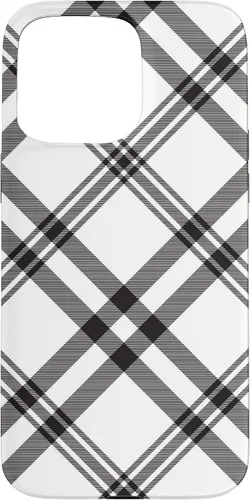 Vista 30 de Funda para iPhone 11 Pro Max a cuadros en blanco y negro