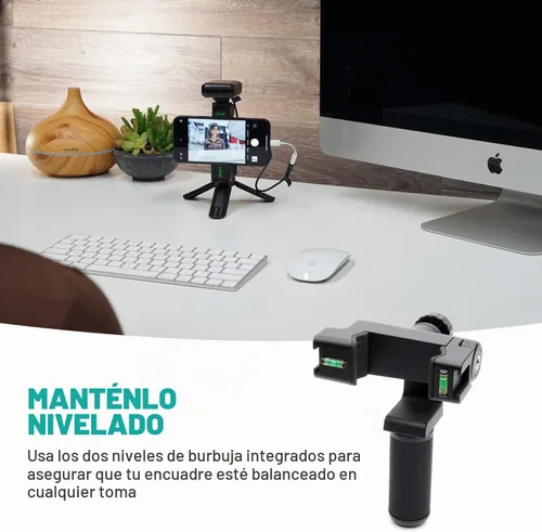 Vista 6 de Movo PR-3 - Soporte giratorio para teléfono inteligente con posiciones verticales y horizontales, correa de muñeca, montaje de trípode, soporte