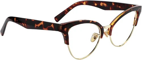 Vista 3 de Zeelool Browline - Gafas de bloqueo de luz azul ojo de gato para mujer, 100% protección UV400, Charlene FX0819