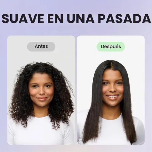 Vista 3 de Wavytalk Plancha de pelo a vapor para menos daño por calor, plancha plana Azul bebé